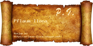 Pflaum Ilona névjegykártya
